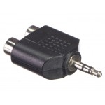 52242 Переходник 2 гнезда RCA - штекер 3,5 стерео, Netko