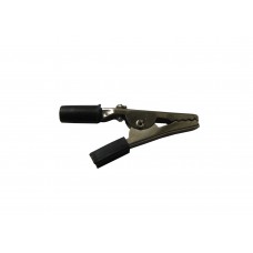 52359 Зажим крокодил с болтом, средний, 5A, черный, L=51±5мм,Netko