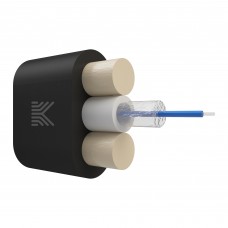 65921 КОСТРОМАКАБЕЛЬ КОС-ОКДП-1х657-ТП-2.4кН Дроп-кабель плоский, с центральной трубкой, усилен стеклопрутками, 1 волокно, SM 9/125, G.657.A1, полиэтилен, 2.4 кН