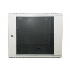 58419 Шкаф настенный 6U серия SOLO (540х450х315), передняя дверь стекло, собранный, серый A Netko