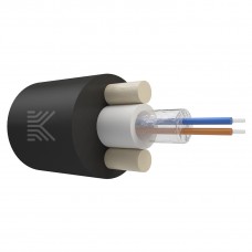 65888 КОСТРОМАКАБЕЛЬ КОС-ОКД-2х657-ТП-1.2кН Дроп-кабель круглый, с центральной трубкой, усилен стеклопрутками, 2 волокна, SM 9/125, G.657.A1, полиэтилен, 1.2 кН