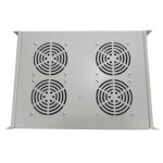 59916 Полка вентиляторная 19, 1U/4 вентилятора, с кабелем, серая Netko