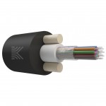 65891 КОСТРОМАКАБЕЛЬ КОС-ОКД-12х657-ТП-1.2кН Дроп-кабель круглый, с центральной трубкой, усилен стеклопрутками, 12 волокон, SM 9/125, G.657.A1, полиэтилен, 1.2 кН