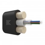 65923 КОСТРОМАКАБЕЛЬ КОС-ОКДП-4х657-ТП-2.4кН Дроп-кабель плоский, с центральной трубкой, усилен стеклопрутками, 4 волокна, SM 9/125, G.657.A1, полиэтилен, 2.4 кН