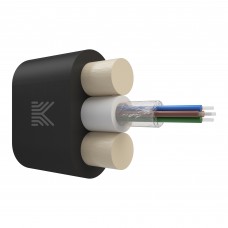 65923 КОСТРОМАКАБЕЛЬ КОС-ОКДП-4х657-ТП-2.4кН Дроп-кабель плоский, с центральной трубкой, усилен стеклопрутками, 4 волокна, SM 9/125, G.657.A1, полиэтилен, 2.4 кН