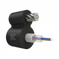 65934 КОСТРОМАКАБЕЛЬ КОС-ОКПС-2х657-Т/Т-3кН Оптический кабель с центральной трубкой и выносным силовым элементом из стального троса, SM 9/125, G.657.A1, 2 волокна, полиэтилен, 3 кН