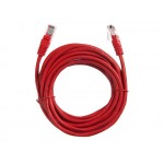 57026 Патч-корд Technolink UTP4 cat 5e, 5,0м, ВС, LSZH, красный, литой коннектор