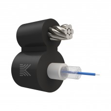 65933 КОСТРОМАКАБЕЛЬ КОС-ОКПС-1х657-Т/Т-3кН Оптический кабель с центральной трубкой и выносным силовым элементом из стального троса, SM 9/125, G.657.A1, 1 волокно, полиэтилен, 3 кН