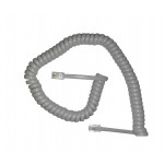 59832 Шнур телефонный витой (4p4c) 2,5 метра / серый, Netko