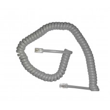 59832 Шнур телефонный витой (4p4c) 2,5 метра / серый, Netko