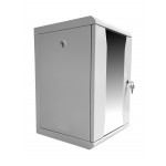66532 Шкаф настенный 10 9U серия COMPACT (320х315х465), передняя дверь стекло, серый, Netko