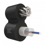 65947 КОСТРОМАКАБЕЛЬ КОС-ОКПС-2х657-Т/Т-9кН Оптический кабель с центральной трубкой и выносным силовым элементом из стального троса, SM 9/125, G.657.A1, 2 волокна, полиэтилен, 9 кН