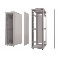 65165 Шкаф напольный 47U серия Expert (800х1000х2270), напольный, БЕЗ ПЕРЕДНЕЙ ДВЕРИ, серый, разобранный Netko (упакован в 4 коробки)