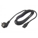 56918 Кабель питания (евровилка - штекер IEC С13) 3*1,5мм2, 3м, черный, Netko