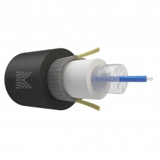 65955 КОСТРОМАКАБЕЛЬ КОС-ОКД-1х657-Т/Н-1кН Дроп-кабель круглый, с центральной трубкой, усилен стеклонитями, 1 волокно, SM 9/125, G.657.A1, полиэтилен, 1 кН