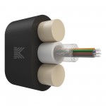 65928 КОСТРОМАКАБЕЛЬ КОС-ОКДП-8х657-ТП-3кН Дроп-кабель плоский, с центральной трубкой, усилен стеклопрутками, 8 волокон, SM 9/125, G.657.A1, полиэтилен, 3 кН