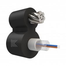 65943 КОСТРОМАКАБЕЛЬ КОС-ОКПС-2х657-Т/Т-6кН Оптический кабель с центральной трубкой и выносным силовым элементом из стального троса, SM 9/125, G.657.A1, 2 волокна, полиэтилен, 6 кН