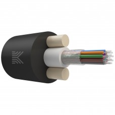 65896 КОСТРОМАКАБЕЛЬ КОС-ОКД-12х657-ТП-1.5кН Дроп-кабель круглый, с центральной трубкой, усилен стеклопрутками, 12 волокон, SM 9/125, G.657.A1, полиэтилен, 1.5 кН