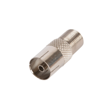 EC-CC-F-PAL-FM-MT-100 Адаптер для коаксиальных кабелей, F-тип-PAL-female, металлик, уп-ка 100 шт.