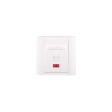 EC-FP-1KJ-WT-10 Настенная лицевая панель под 1 модуль типа Keystone, белая, 10 шт.