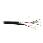 EC-UF004-5E-PC035-PE-BK Кабель F/UTP 4 пары, Кат.5е, медный, с силовым кабелем 0,35мм2, внешний, PE, черный, 305м