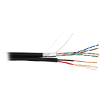 EC-UF004-5E-PC075-PE-BK Кабель F/UTP 4 пары, Кат.5е, медный, с силовым кабелем 0,75 мм2, внешний, PE, черный, 305м