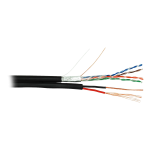 EC-UF004-5E-PC150-PE-BK Кабель F/UTP 4 пары, Кат.5е, медный, с силовым кабелем 1,5 мм2, внешний, PE, черный, 305м