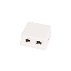 EC-UWO-2-UD2-WT-10 Настенная розетка неэкранированная, Кат.5e, 2 порта, белая, 10шт.