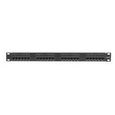 UEC-URP-24-UD2 Коммутационная панель 19', 1U, 24 порта, Кат.5e, неэкранированная, черная