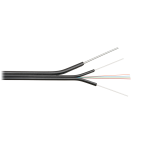 NKL-F-001A1C-00C-BK Кабели SM 9/125 универсальные, плоские («бабочка»), со стеклопластиковыми прутками и стальным тросом