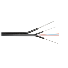 NKL-F-001A1H-00C-BK Кабели SM 9/125 универсальные, плоские («бабочка»), со стальными прутками и тросом