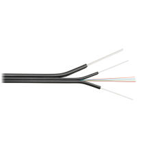 NKL-F-001A1L-00C-BK Кабели SM 9/125 универсальные, плоские («бабочка»), со стеклопластиковыми прутками и несущим стеклопластиковым прутком