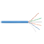 NKL 4155C-IB Кабель NIKOLAN U/UTP 4 пары, Кат.6a, одножильный, внутренний, LSZH, голубой, 500м