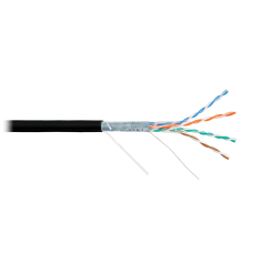NKL 4200C-BK Кабель NIKOLAN F/UTP, 4 пары, Кат.5e, 24 AWG, внутренний/внешний, LSZH, 305м
