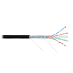 NKL 4240C-BK Кабель NIKOLAN F/UTP, 4 пары, Кат.6, 23 AWG, внутренний/внешний, LSZH, 305м