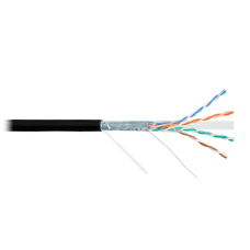 NKL 4240C-BK Кабель NIKOLAN F/UTP, 4 пары, Кат.6, 23 AWG, внутренний/внешний, LSZH, 305м