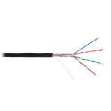 NKL 4600B-BK Кабель NIKOLAN U/UTP, 4 пары, Кат.5e, 24 AWG, внешний, PE, 305м