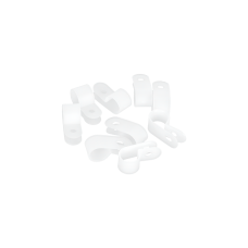 NMC-CHR05-WT-100 Крепление R - образное для кабеля, с крепежным отверстием, белое, 100 шт.