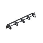 NMC-OK400H-1U-BK-2 Кабельный органайзер с металлическими кольцами, с отверстиями, 40мм, 2 шт.