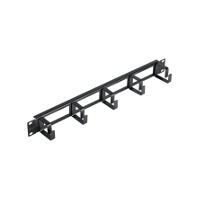 NMC-OK400H-1U-BK-2 Кабельный органайзер с металлическими кольцами, с отверстиями, 40мм, 2 шт.