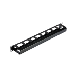 NMC-OK580C-1U-BK Кабельный органайзер с крышкой, 58мм, черный