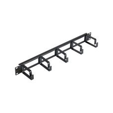 NMC-OK600H-1U-BK-2 Кабельный органайзер с металлическими кольцами, с отверстиями, 60мм, 2 шт.
