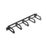 NMC-OK800H-1U-BK-2 Кабельный органайзер с металлическими кольцами, с отверстиями, 80мм, 2 шт.