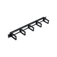 NMC-OP530H-1U-BK-2 Кабельный органайзер с отверстиями, с пластиковыми кольцами, 53мм, 2 шт.