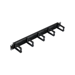 NMC-OP530HB-1U-BK-2 Кабельный органайзер с щеточными вводами, с пластиковыми кольцами, 53мм, 2 шт.