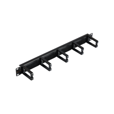 NMC-OP530HB-1U-BK-2 Кабельный органайзер с щеточными вводами, с пластиковыми кольцами, 53мм, 2 шт.