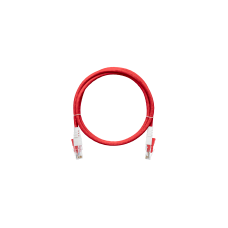 NMC-PC4UD55B-005-CS-RD Коммутационный шнур с замком, неэкранированный, категории 5e, LSZH, 0,5-3 м, красный