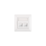 NMC-PL80X80-2PA-WT Настенная лицевая панель 80х80 мм под 2 модуля типа Keystone