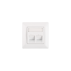 NMC-PL80X80-2PA-WT Настенная лицевая панель 80х80 мм под 2 модуля типа Keystone