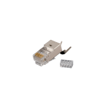 NMC-RJ88RZ50SA3-T-100 Коннектор под витую пару, экранированный, категории 6a, универсальные ножи, с хвостовиком, 8P8C, 100 шт.